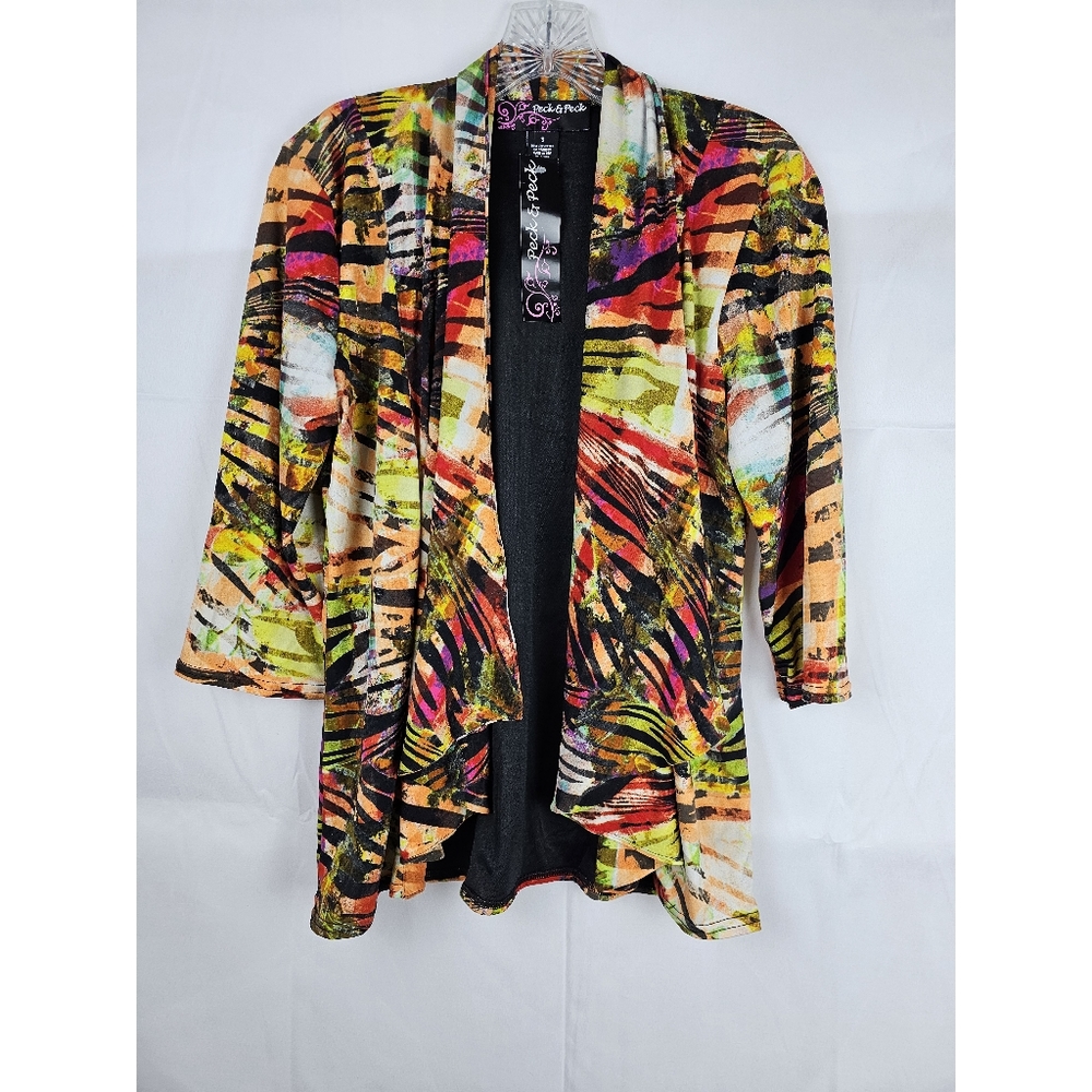 Nwt Peck & Peck Open Front Boho Cardigan Women's … - image 1